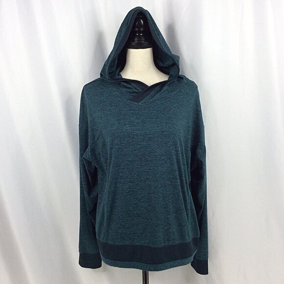 Mondetta Pullover Hoodie Top Womens Size Large Teal Lightweight Running Hiking - Picture 3 of 10